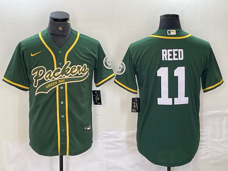 Men Green Bay Packers #11 Reed Green Nike 2024 Co Branding Game NFL Jersey style 1